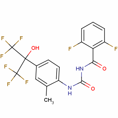 94157-91-2  2,6-difluoro-N-[[[2-methyl-4-[2,2,2-trifluoro-1-hydroxy-1-(trifluoromethyl)ethyl]phenyl]amino]carbonyl]benzamide