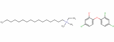 94158-09-5  ethylhexadecyldimethylammonium 5-chloro-2-(2,4-dichlorophenoxy)phenolate