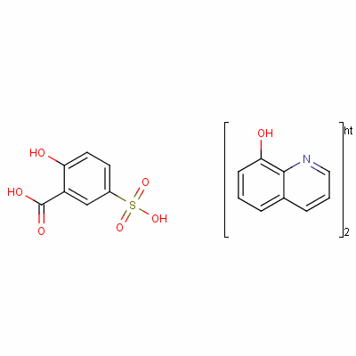 94158-74-4  5-sulphosalicylic acid, compound with quinolin-8-ol (1:2)