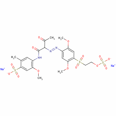 94158-87-9  4-[[2-[[2,5-dimethoxy-4-[[2-(sulphooxy)ethyl]sulphonyl]phenyl]azo]-1,3-dioxobutyl]amino]-5-methoxy-2-methylbenzenesulphonic acid, sodium salt
