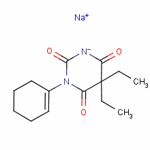 94201-51-1  sodium 1-(1-cyclohexen-1-yl)-5,5-diethylbarbiturate