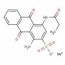 94349-50-5  sodium 1-amino-9,10-dihydro-9,10-dioxo-4-[(1-oxopropyl)amino]anthracene-2-sulphonate