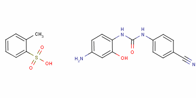94713-21-0  toluene-o-sulphonic acid, compound with N-(p-amino-o-hydroxyphenyl)-N'-(p-cyanophenyl)urea (1:1)