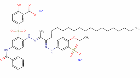 95008-86-9  sodium 5-[[5-(benzoylamino)-2-[[2-[(4-ethoxy-3-sulphophenyl)hydrazono]-1-methylnonadecylidene]hydrazino]phenyl]sulphonyl]salicylate