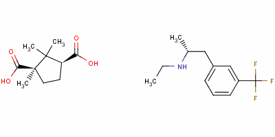 97158-53-7  camphoric acid, compound with (R)-N-ethyl-α-methyl-3-(trifluoromethyl)phenethylamine (1:1)