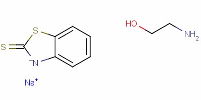 97552-59-5  benzothiazole-2(3H)-thione, sodium salt, compound with 2-aminoethanol (1:1)