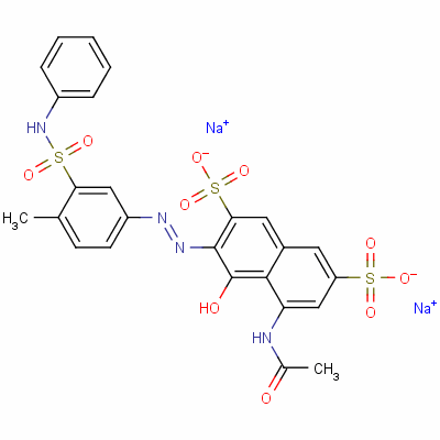 97645-25-5  disodium 5-(acetylamino)-4-hydroxy-3-[[4-methyl-3-[(phenylamino)sulphonyl]phenyl]azo]naphthalene-2,7-disulphonate