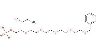 99670-28-7  1-phenyl-2,5,8,11,14-pentaoxahexadecan-16-yl dihydrogen phosphate, compound with 2-aminoethanol (1:1)
