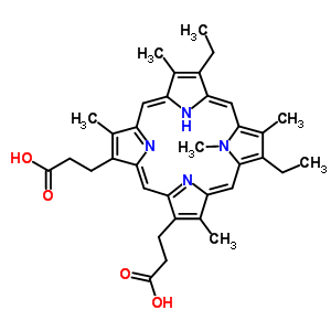 142234-85-3  3,3'-(7,12-diethyl-3,8,13,17,22-pentamethylporphyrin-2,18-diyl)dipropanoic acid