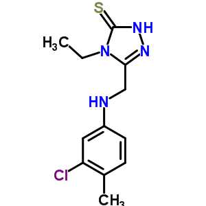 333313-76-1  5-{[(3-chloro-4-methylphenyl)amino]methyl}-4-ethyl-2,4-dihydro-3H-1,2,4-triazole-3-thione