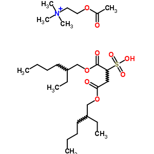 5450-58-8  2-acetoxyethyl-trimethyl-ammonium; 1,4-bis(2-ethylhexoxy)-1,4-dioxo-butane-2-sulfonic acid