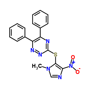 77164-83-1  3-[(1-methyl-4-nitro-1H-imidazol-5-yl)sulfanyl]-5,6-diphenyl-1,2,4-triazine