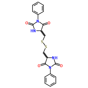 22131-38-0  3-({2-[(2,5-dioxo-1-phenylimidazolidin-4-yl)sulfanyl]ethyl}sulfanyl)-5-phenylimidazolidine-2,4-dione