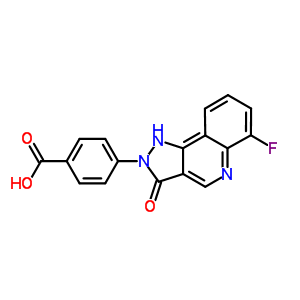 486449-65-4  4-(6-fluoro-3-oxo-1,3-dihydro-2H-pyrazolo[4,3-c]quinolin-2-yl)benzoato(4-)