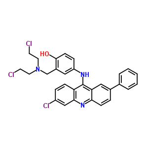 5432-71-3  2-{[bis(2-chloroethyl)amino]methyl}-4-[(6-chloro-2-phenylacridin-9-yl)amino]phenol