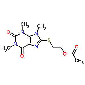 7468-72-6  2-[(1,3,9-trimethyl-2,6-dioxo-2,3,6,9-tetrahydro-1H-purin-8-yl)sulfanyl]ethyl acetate