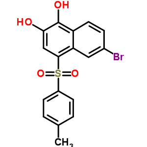 7475-38-9  6-bromo-4-[(4-methylphenyl)sulfonyl]naphthalene-1,2-diol