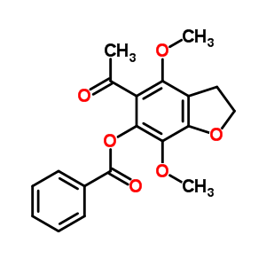7505-20-6  5-acetyl-4,7-dimethoxy-2,3-dihydro-1-benzofuran-6-yl benzoate