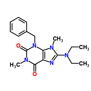 7505-71-7  3-benzyl-8-(diethylamino)-1,9-dimethyl-3,9-dihydro-1H-purine-2,6-dione