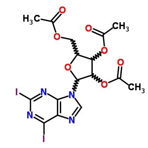 94042-05-4  2,6-diiodo-9-(2,3,5-tri-O-acetylpentofuranosyl)-9H-purine