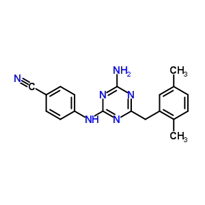 205381-57-3  4-{[4-amino-6-(2,5-dimethylbenzyl)-1,3,5-triazin-2-yl]amino}benzonitrile