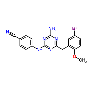 205381-68-6  4-{[4-amino-6-(5-bromo-2-methoxybenzyl)-1,3,5-triazin-2-yl]amino}benzonitrile