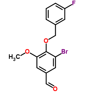 346459-51-6  3-bromo-4-[(3-fluorobenzyl)oxy]-5-methoxybenzaldehyde