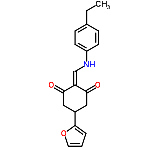 6129-24-4  2-{[(4-ethylphenyl)amino]methylidene}-5-(furan-2-yl)cyclohexane-1,3-dione