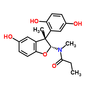 82334-16-5  N-[(2R,3S)-3-(2,5-dihydroxyphenyl)-5-hydroxy-3-methyl-2,3-dihydro-1-benzofuran-2-yl]-N-methylpropanamide