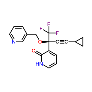 335665-56-0  3-[(2S)-4-cyclopropyl-1,1,1-trifluoro-2-(pyridin-3-ylmethoxy)but-3-yn-2-yl]pyridin-2(1H)-one