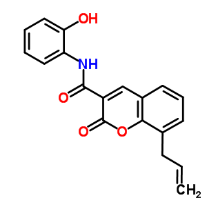 4182-21-2  N-(2-hydroxyphenyl)-2-oxo-8-(prop-2-en-1-yl)-2H-chromene-3-carboxamide