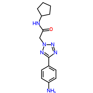 436092-98-7  2-[5-(4-aminophenyl)-2H-tetrazol-2-yl]-N-cyclopentylacetamide