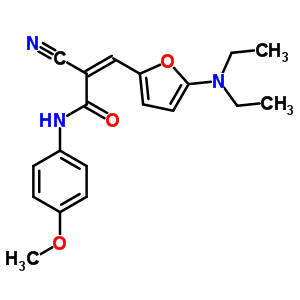 5906-62-7  (2Z)-2-cyano-3-[5-(diethylamino)furan-2-yl]-N-(4-methoxyphenyl)prop-2-enamide