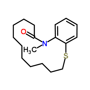 73674-15-4  13-methyl-2,3,4,5,6,7,8,9,10,11-decahydro-1,13-benzothiazacyclopentadecin-12(13H)-one