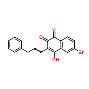 7475-44-7  6-bromo-4-hydroxy-3-(3-phenylprop-1-en-1-yl)naphthalene-1,2-dione