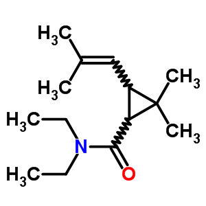 80814-57-9  N,N-diethyl-2,2-dimethyl-3-(2-methylprop-1-en-1-yl)cyclopropanecarboxamide