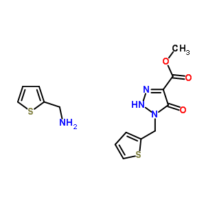 90997-06-1  methyl 5-oxo-1-(thiophen-2-ylmethyl)-2,5-dihydro-1H-1,2,3-triazole-4-carboxylate - 1-(thiophen-2-yl)methanamine (1:1)