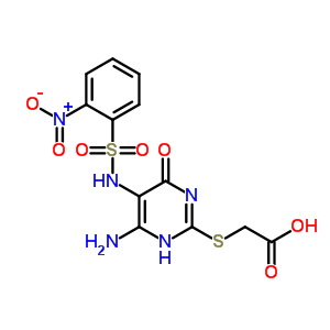 91789-85-4  [(6-amino-5-{[(2-nitrophenyl)sulfonyl]amino}-4-oxo-1,4-dihydropyrimidin-2-yl)sulfanyl]acetic acid