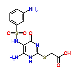 93671-24-0  [(6-amino-5-{[(3-aminophenyl)sulfonyl]amino}-4-oxo-1,4-dihydropyrimidin-2-yl)sulfanyl]acetic acid