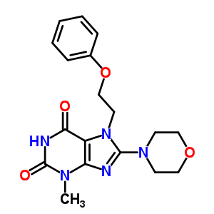 105522-55-2  3-methyl-8-(morpholin-4-yl)-7-(2-phenoxyethyl)-3,7-dihydro-1H-purine-2,6-dione 105522-55-2  3-methyl-8-(morpholin-4-yl)-7-(2-phenoxyethyl)-3,7-dihydro-1H-purine-2,6-dione