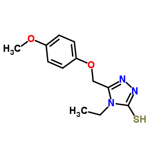 482652-22-2  4-ethyl-5-[(4-methoxyphenoxy)methyl]-4H-1,2,4-triazole-3-thiol