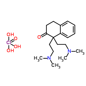 5340-17-0  1,1-bis[2-(dimethylamino)ethyl]-3,4-dihydronaphthalen-2(1H)-one - trihydroxy-lambda~3~-chlorane oxide (1:1)