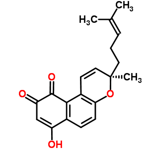 57309-85-0  (3R)-7-hydroxy-3-methyl-3-(4-methylpent-3-enyl)benzo[f]chromene-9,10-dione