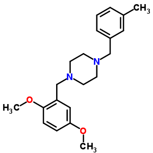 5866-21-7  1-(2,5-dimethoxybenzyl)-4-(3-methylbenzyl)piperazine