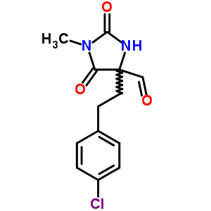 7507-27-9  4-[2-(4-chlorophenyl)ethyl]-1-methyl-2,5-dioxoimidazolidine-4-carbaldehyde