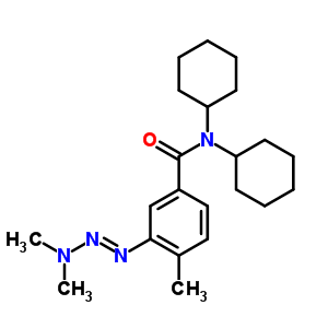 76765-44-1  N,N-dicyclohexyl-3-[(1E)-3,3-dimethyltriaz-1-en-1-yl]-4-methylbenzamide