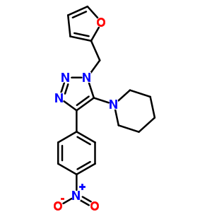 80212-93-7  1-[1-(furan-2-ylmethyl)-4-(4-nitrophenyl)-1H-1,2,3-triazol-5-yl]piperidine