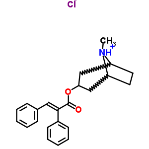 100908-76-7  3-{[(2E)-2,3-diphenylprop-2-enoyl]oxy}-8-methyl-8-azoniabicyclo[3.2.1]octane chloride