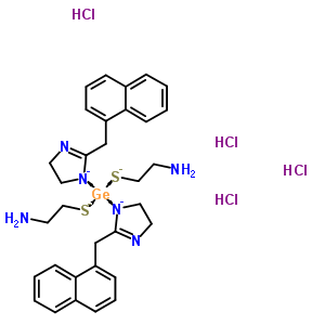 153714-95-5  2-aminoethanethiolate; germanium; 2-(1-naphthylmethyl)-4,5-dihydroimidazol-3-ide; tetrahydrochloride