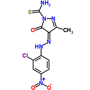 26179-09-9  (4Z)-4-[(2-chloro-4-nitrophenyl)hydrazono]-3-methyl-5-oxo-4,5-dihydro-1H-pyrazole-1-carbothioamide